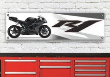 BR371B Yamaha YZF R1 2004 2006 Schwarz Inspiriert Garage Werkstatt Banner Schild