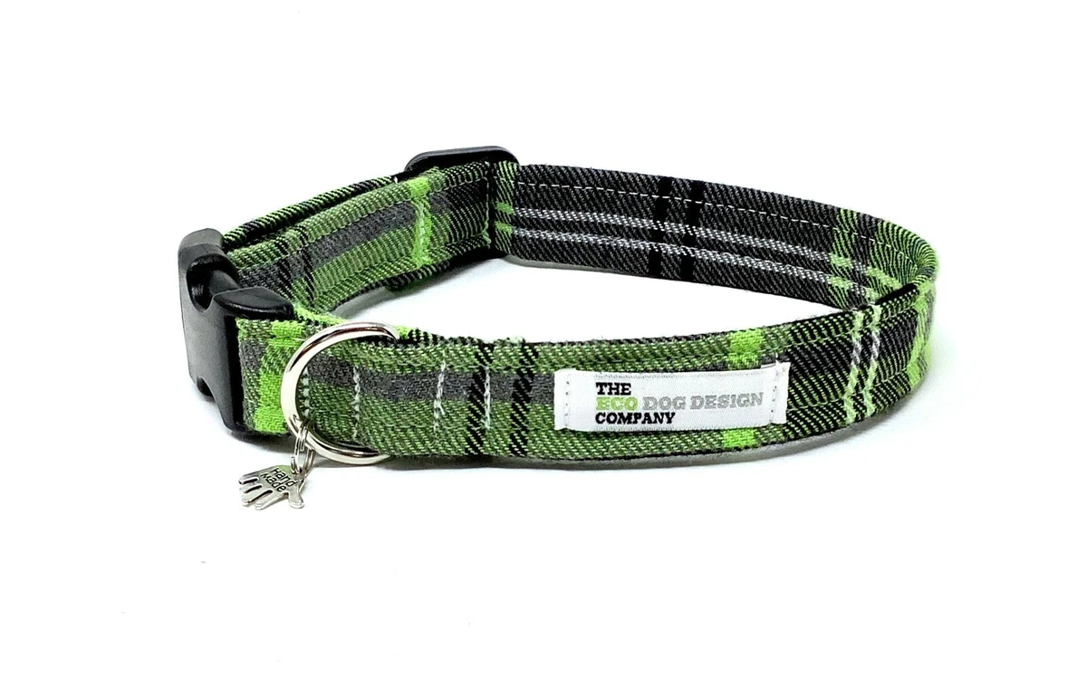 Green Tartan Dog Collar and Optional Matching Lead Set eBay