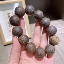 20mm Natural Grade A Round Wood Men Woman Amulet Lucky Bracelet Prayer Beads