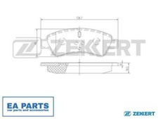 Brake Pad Set, disc brake for CITROËN PEUGEOT ZEKKERT BS-1434