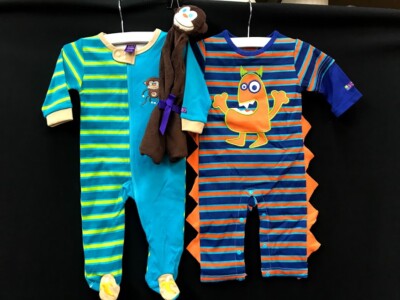 Baby boy Sozo pajamas set long sleeve nunu blanket monster monkey 0-3 months