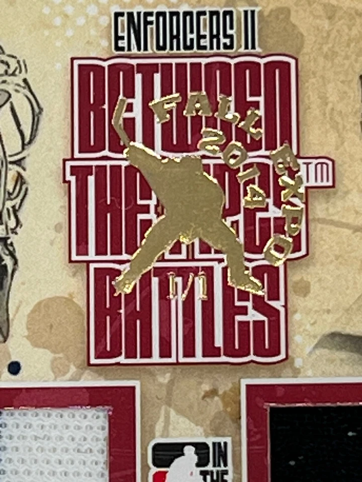 2013-14 ITG Enforcers II Between the Pipes Battles RED 1/1 Potvin v Ron Hextall - Image 2 of 3