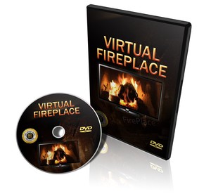 Virtual Fireplace Fire Place Log Dvd Tv Relax Calm Stress Anxiety
