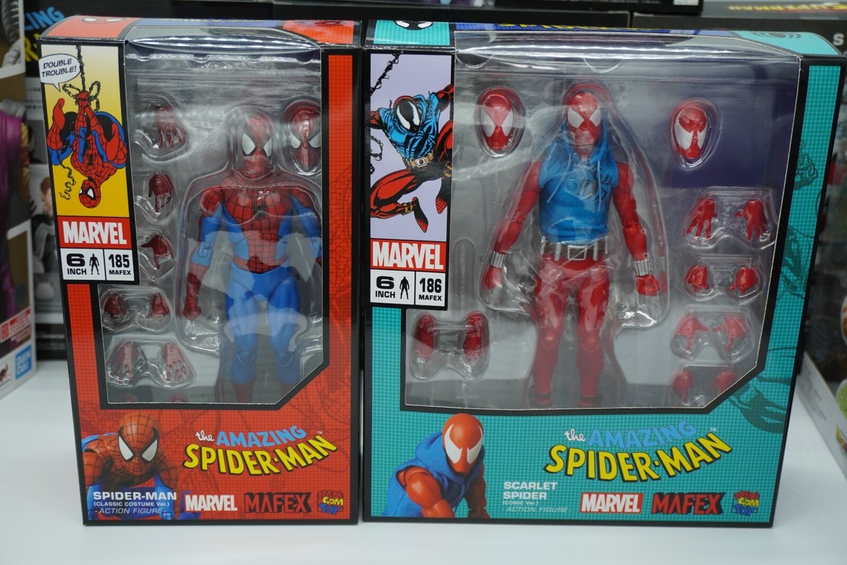 MAFEX No.185 & No.186 SPIDER-MAN Classic Ver. & SCARLET SPIDER