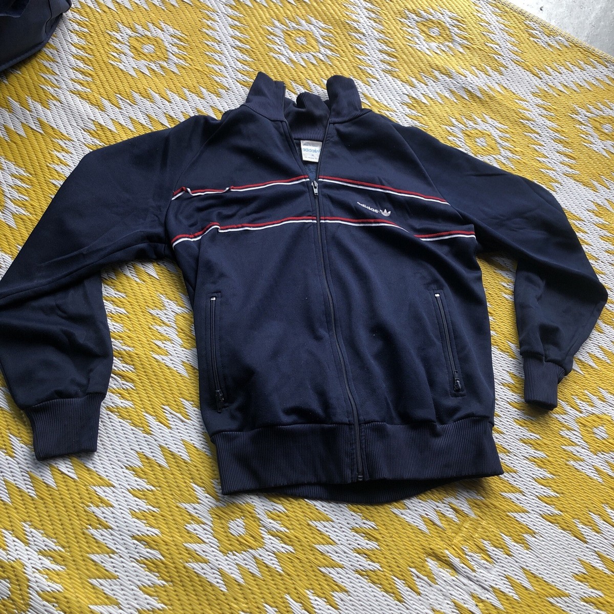 超希少! 西ドイツ 80s adidas track jacket setup 80s Adidas Vintage Mens Track Jacket Tracksuit Top Made in