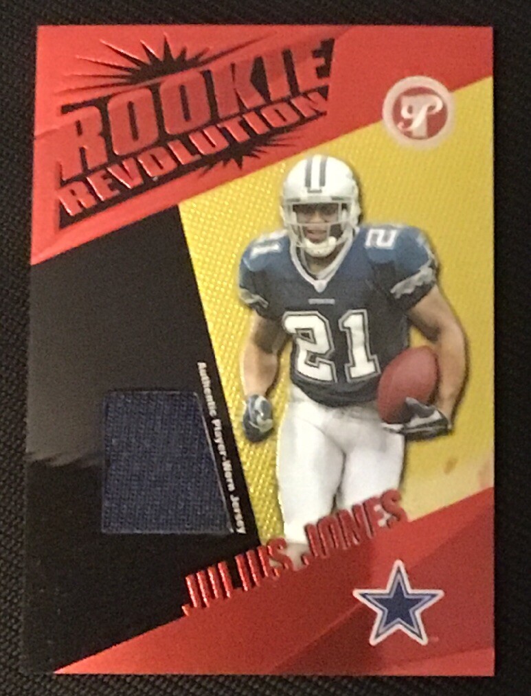 JULIUS JONES AUTHENTIC CERTIFIED GAME USED JERSEY CARD DALLAS COWBOYS