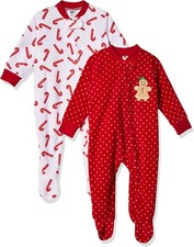Hudson Baby Fleece Sleep and Play 2-Pack, Sugar and Spice 0-3Mos NWOT
