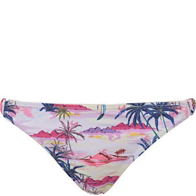 Juicy Couture Bikini Bottom Womens XL Palm Print Venice Beach Stretch New