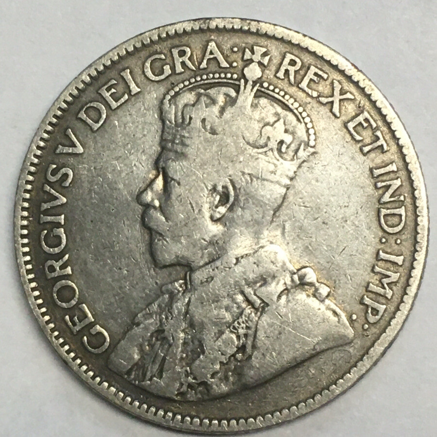 1916/1918, 25 Cents Canada Georgivs V Dei Gra Rex Et Ind: Imp