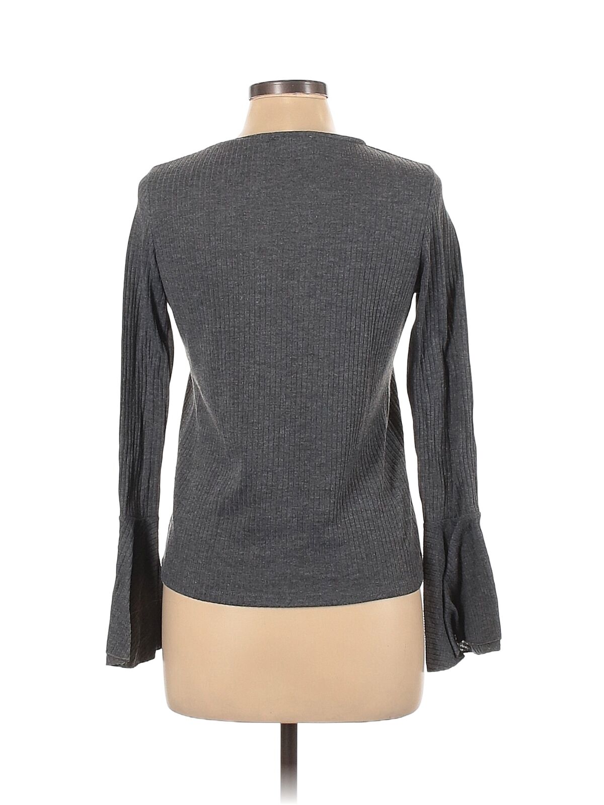 Zara TRF Women Gray Long Sleeve Top L - image 2