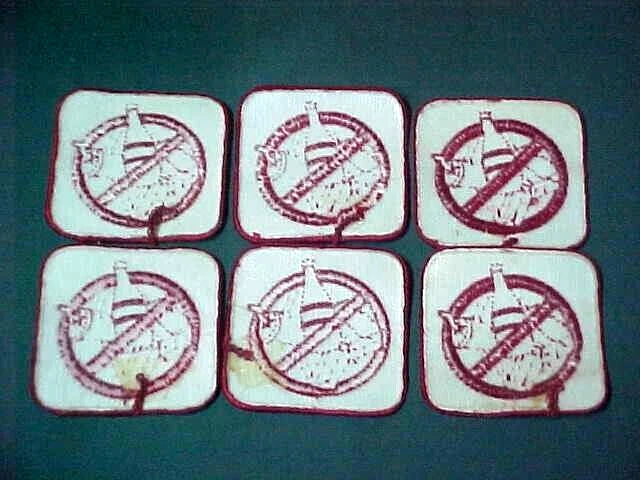 6 Vintage Anti-Litter DO NOT LITTER 3" x 3" Patches Trash, Garbage, Bottle, Cup - Image 2 of 2