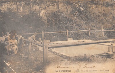 Old postcard 14 LA NORMANDIE / GENS DE CHEZ NOUS / AU WASHOIR