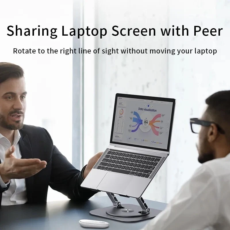 360° Rotatable Foldable Aluminum Laptop Stand for Ergonomic Comfort  