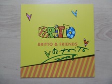 Romero Britto Autogramm signed Ausstellungskarte