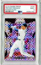 2019 Panini Prizm Freddie Freeman Power Plaid PSA 9 /75
