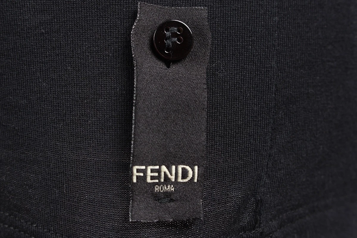 T shirt Fendi in pelle con tasca manica corta 44 70660523