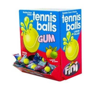 MEGAPACK TENNIS BALLS - BUBBLE GUM - KAUGUMMI -  200 STÜCK - 1 KG  BY FINI