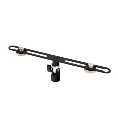 Double Microphone Stereo Recording Aluminum Stand for Podcast Music Setup