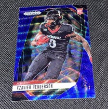 2025 Panini Draft Picks Xzavier Henderson RC #15 Blue Wave Prizm /299