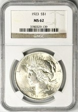 PCGS NGC US Silver Peace Dollars 1921-35 ~ BU UNC Coins From Graded Estate Lot