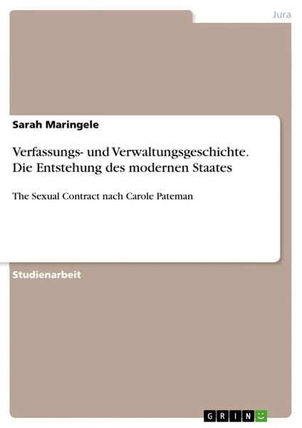 Verfassungs- Und Verwaltungsgeschichte. Die Entstehung Des Modernen Staates Buch-image