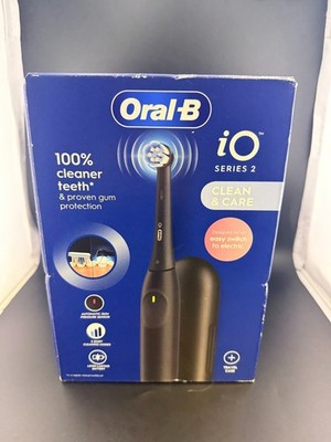 Oral-B iO2 Night Black Elektrische Zahnbürste mit Smart Pressure Sensor & Travel