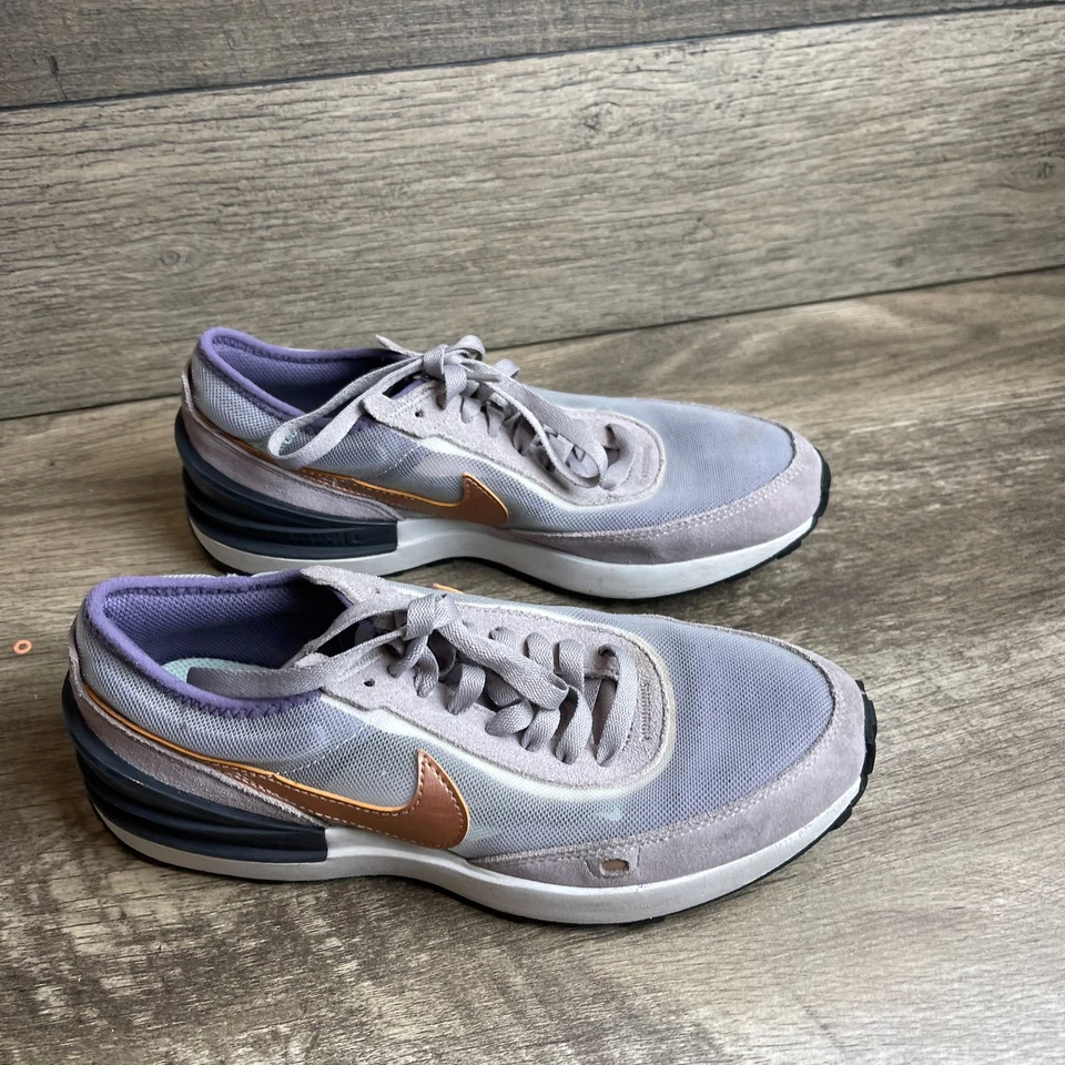 Nike Waffle One DC0481-102 Unisex Niños EE. UU. 6Y Zapatos Informales Amatista Ceniza Tenis Foto 4 de 4