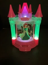 Disney Princess Light & Sound Musical Carousel Palace Belle Cinderella Ariel