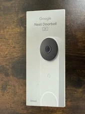 Google Wired 2K *(3rd Gen) Nest Doorbell (wired) - Snow White New Sealed