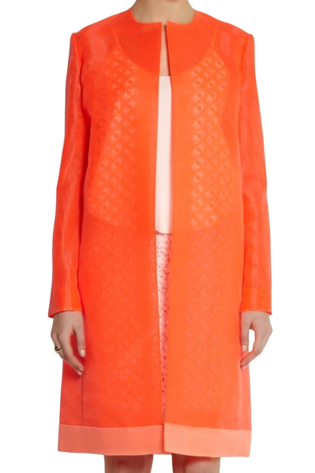 Fendi — NWT $2150 Fendi Orange Laser-Cut Dress Suit  2-Piece Jacket & Dress Set IT42 US6