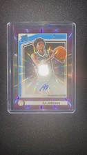 2024-25 Panini Donruss Aj Johnson Rated Rookie Purple Refractor Auto /30