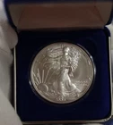2004 US Silver Eagle $1 Nice Gem Unc in Blue Felt Case