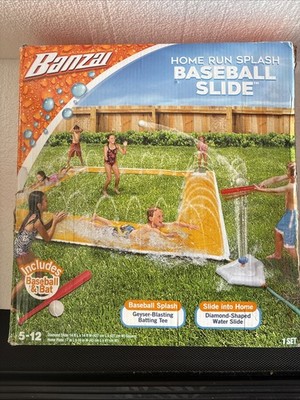 Banzai Home Run Splash Baseball Slide Kids 14 feet x 14 feet (Factory Sealed)