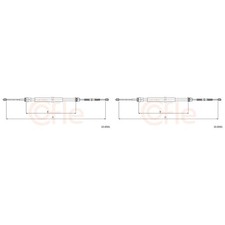2x COFLE Handbremsseil Seilzug Feststellbremse für Renault Twingo II CN0_ 1.2