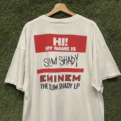 Vintage Eminem Hi My Name Is Slim Shady LP Hip Hop Rap Tee Mens