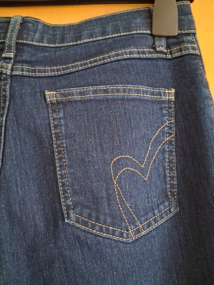 M&S Womens Per Una Dark Blue High Waist Flare Jeans 10 M Unworn Excellent Con - Image 4 of 4