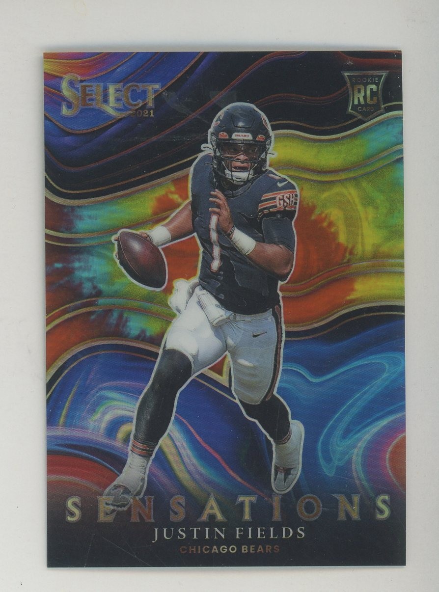 2021 Select Justin Fields Sensations RC Rookie Tie-Dye /25 #SEN-14 Bears