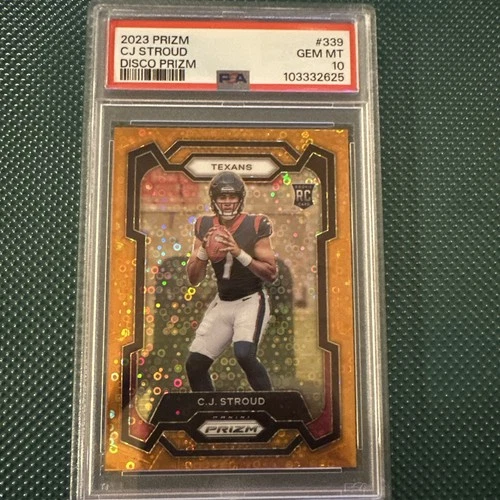 2023 Panini Prizm CJ Stroud Disco Prizm RC Houston Texans ROY PSA 10 Gem Mint!