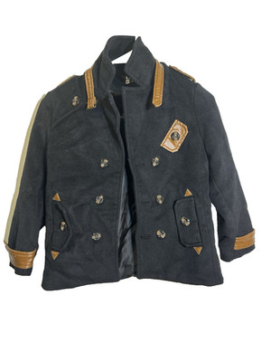 littest price couture jacket coat size 5 wool blend button down