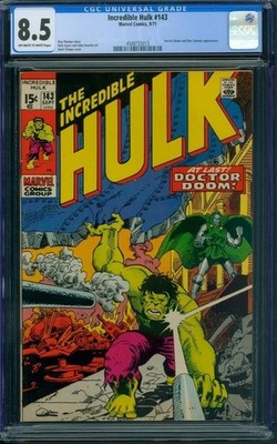 Incredible Hulk #143, CGC VF+ 8.5, Doctor Doom