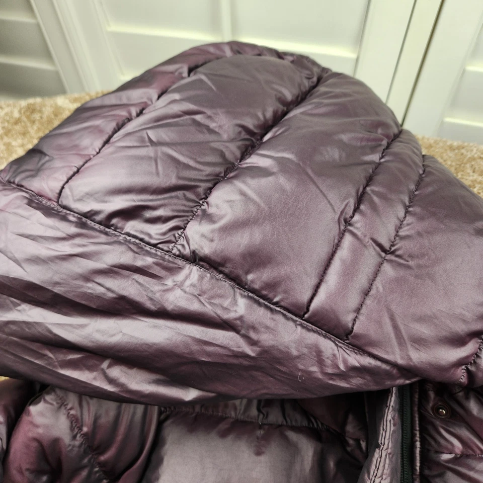 Nike Jacket Womens XL Thermal Hooded Purple Puffer Insulated - Image 4 of 4