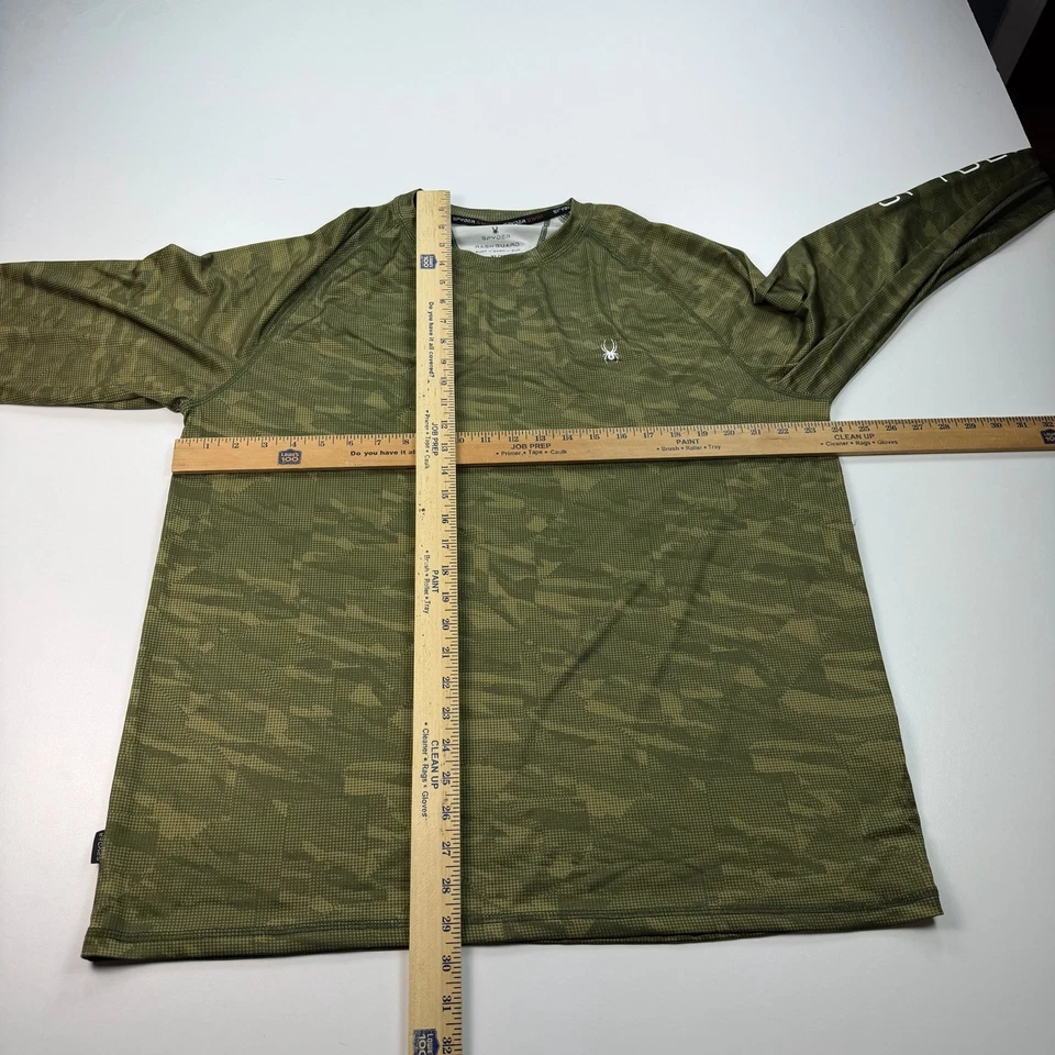 Camisa Spyder Performance Para Hombre Extra Grande XL Verde Camuflada Ligera Elastizada Foto 4 de 4
