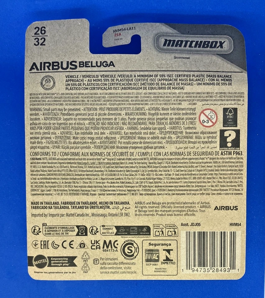 Matchbox - Sky Busters - 26/32 - Airbus Beluga - HVM54 - Bild 3 von 3