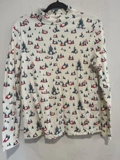 VTG White Stag L Christmas Cottagecore Granny Chic Long Sleeve Turtleneck Shirt