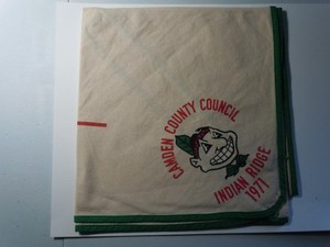 Boy Scout Neckerchief Camden County Council Indian Ridge 1971 BSA