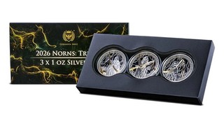 Germania 2026 Norns Triune Urd Skuld & Werdanda 3 x 1 Oz 9999 Silber mit OVP