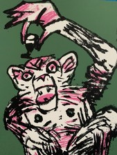 Affe  limitierter signierter Siebdruck von Wolf-Dieter Pfennig