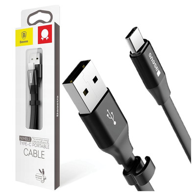 BASEUS USB-C-KABEL FÜR HANDYS TABLETS MIT HALTER SCHNELLES LADEN 0,23 M