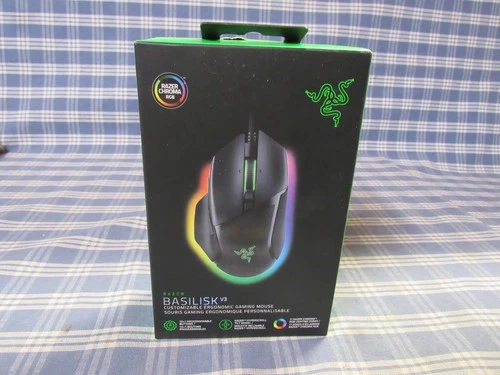RAZER BASILISK V3 Ergonomic Gaming Mouse (New Sealed Box) FAST FREE SHIPPING.