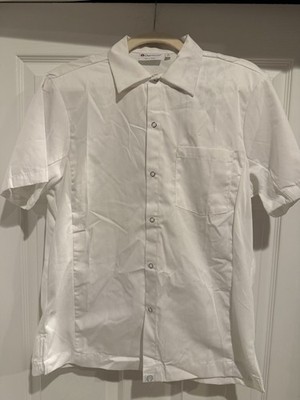 Chef Works Women's White Short Sleeve Button Front Chef Coat Jacket, S